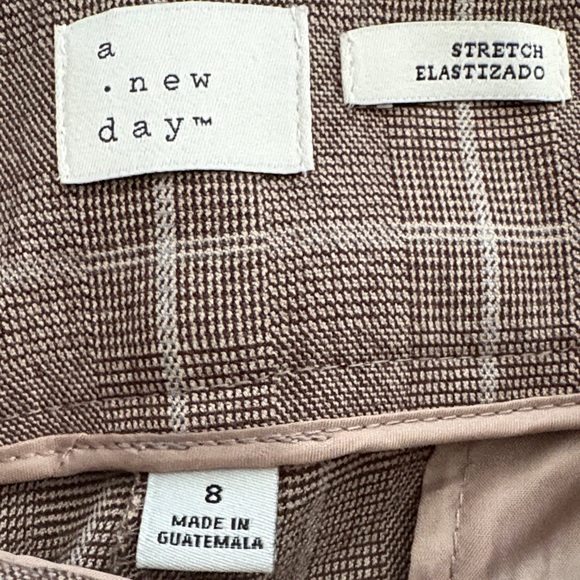 a new day Brown Plaid Women's Pants - Picture 2 of 10
